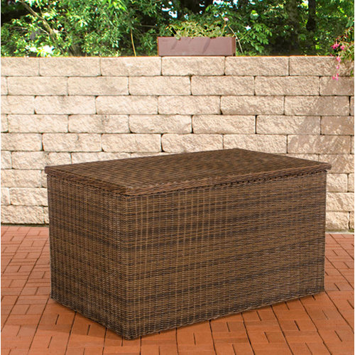 Garten Living 937 L Aufbewahrungsbox Severson aus Rattan | Wayfair.de